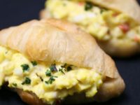 mini-croissant egg sandwich